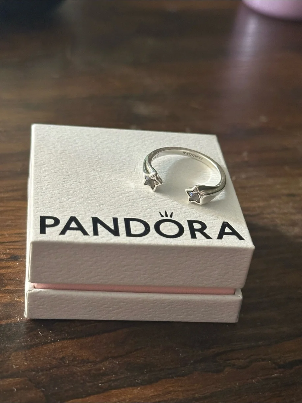 Pandora Sterling Silver Open Star Ring size 8